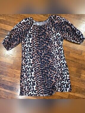 LoveSoft Animal Print Midi Dress | Balloon Sleeve Boho Dress | Size S and L